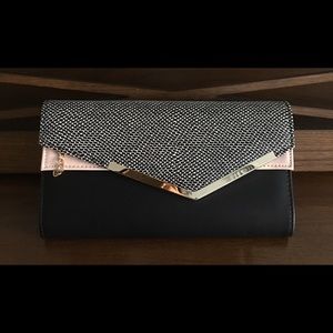 Aldo studded clutch detachable chain bag